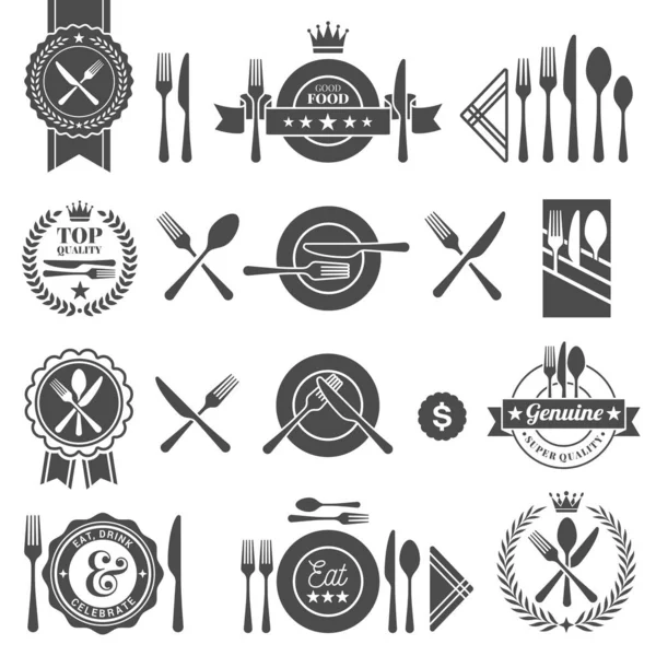 Set cutlery icon vector illustration. — Stock Vector