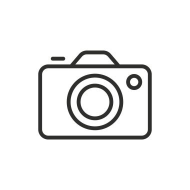 Uygulamalar ve web siteleri için fotoğraf makinesi çizgisi resim simgesi