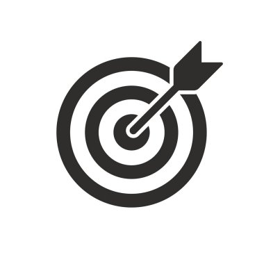 Uygulamalar ve web siteleri için ok satırı resim simgesiyle hedef (bullseye)