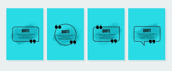 Quote frames blank templates set. — Stock Vector