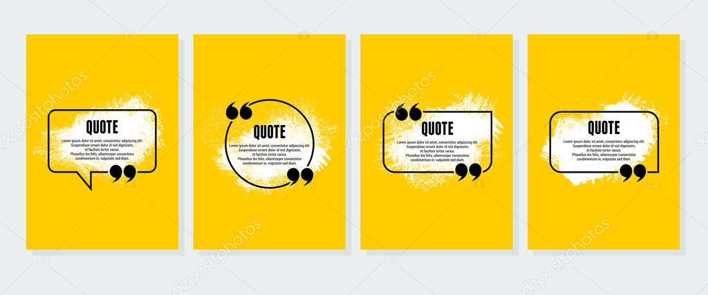 Quote frames blank templates set.