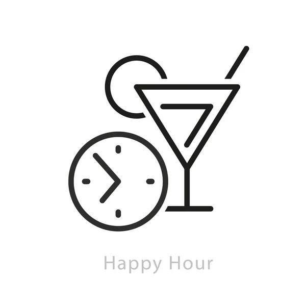 Ikona wektora Happy hour — Wektor stockowy