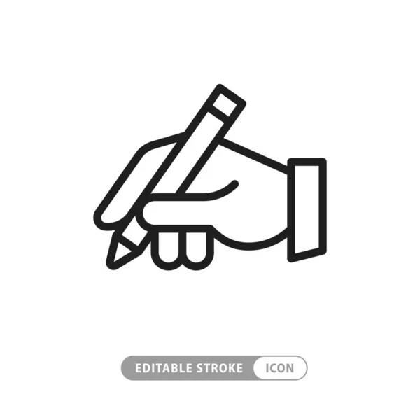 Ikona pisma ręcznego. liniowy znak stylu dla koncepcji mobilnej — Wektor stockowy