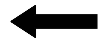 Beyaz arkaplanda vektör oku