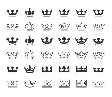 Crown simgesi Vektör İllüstrasyon Ayarları