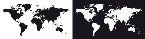地球の大陸 灰色の背景に世界地図を設定します — ストックベクタ