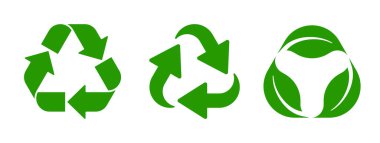 Geri dönüşüm simgesi tabela vektörünü ayarla