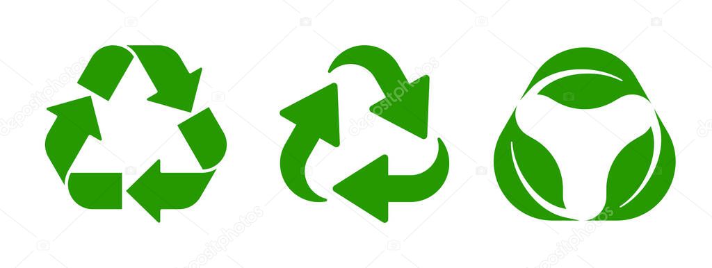 Set recycle icon sign stock vector