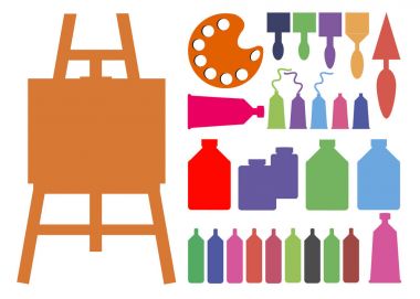 renk boya fırça vektör sanat 