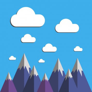 vektör çizim arka plan gökyüzü doğa manzara