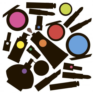 vektör moda kadın makyaj tasarım glamour