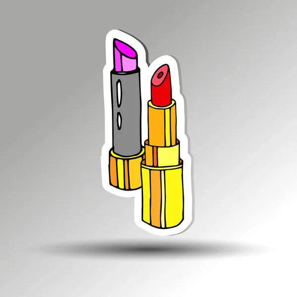 Lápiz labial rojo belleza vector maquillaje glamour — Archivo Imágenes Vectoriales