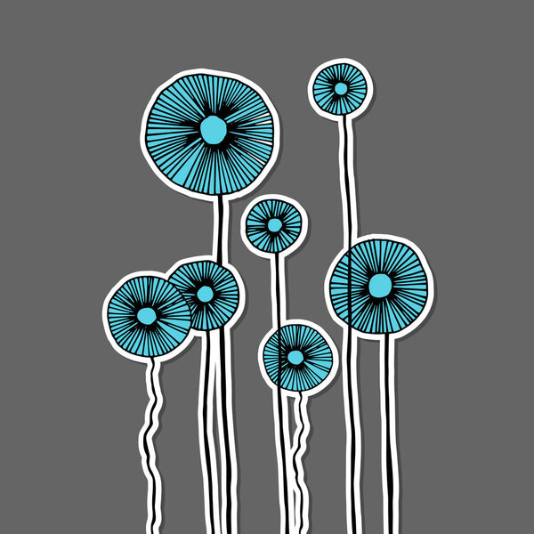 векторная иллюстрация природы графический дизайн поляна
