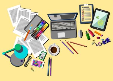 iş bilgisayar vektör Resepsiyon simge büro