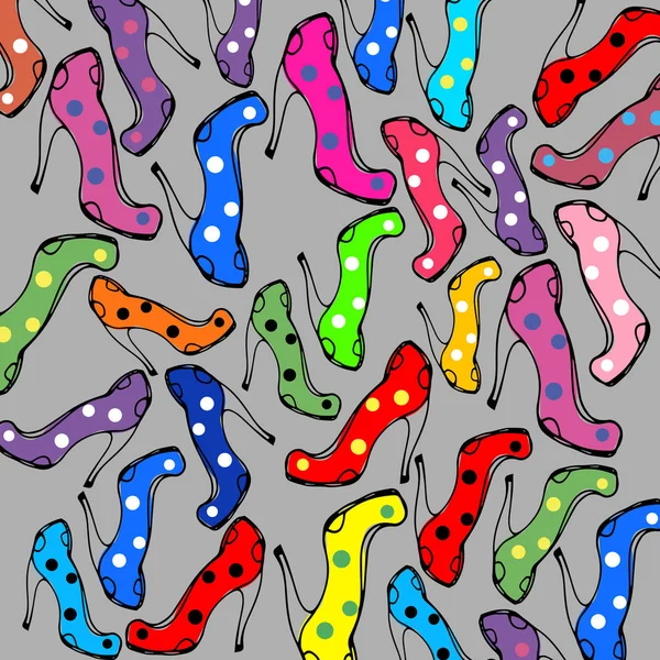 Vektor Mode Illustration Silhouette Skizze Schuhe — Stockvektor