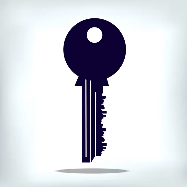 Chave casa vetor símbolo fechadura da porta — Vetor de Stock