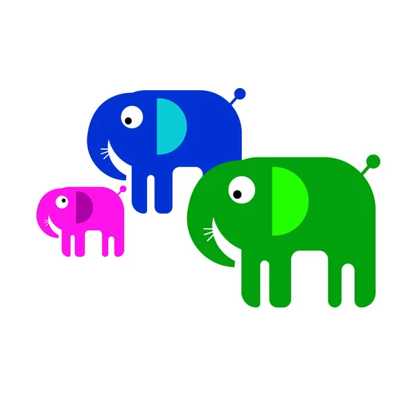 Vector elefante animal ilustración mamífero salvaje lindo fauna diseño divertido África — Vector de stock