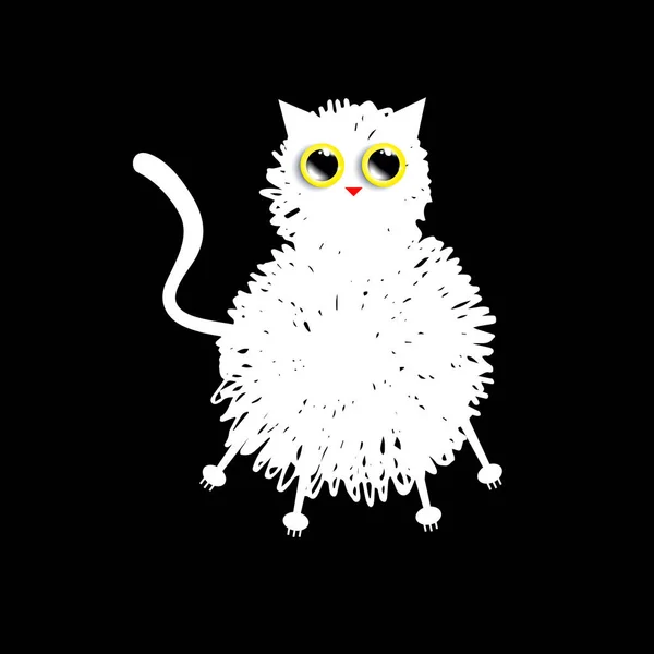 Vetor gato desenho animado animal bonito design engraçado animal de estimação arte ilustração gatinho — Vetor de Stock