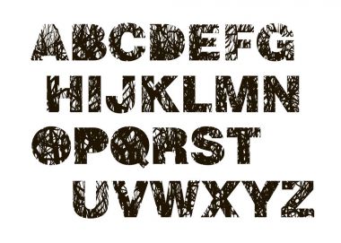 mektup yazı tipi alfabe vektör metin tasarım