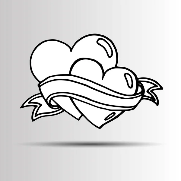 心臓ベクトル赤日シンボル要素愛アイコン デザイン色ロマンチックな — ストックベクタ