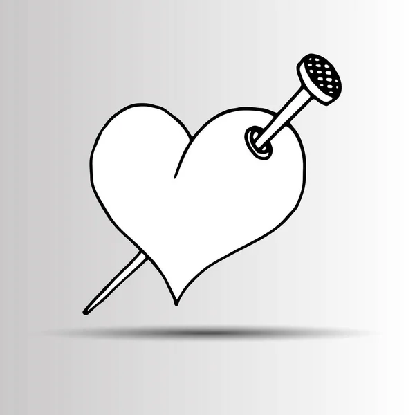 Corazón vector rojo día símbolo elemento amor icono diseño color romántico — Archivo Imágenes Vectoriales