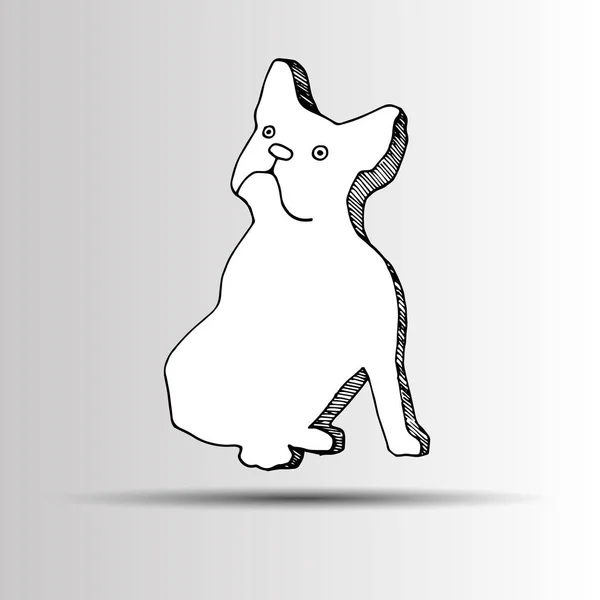Kutya vektor fajta aranyos kisállat állat bulldog — Stock Vector