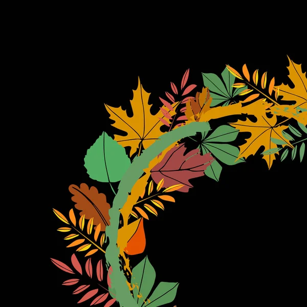 Otoño otoño temporada vector diseño naturaleza — Vector de stock