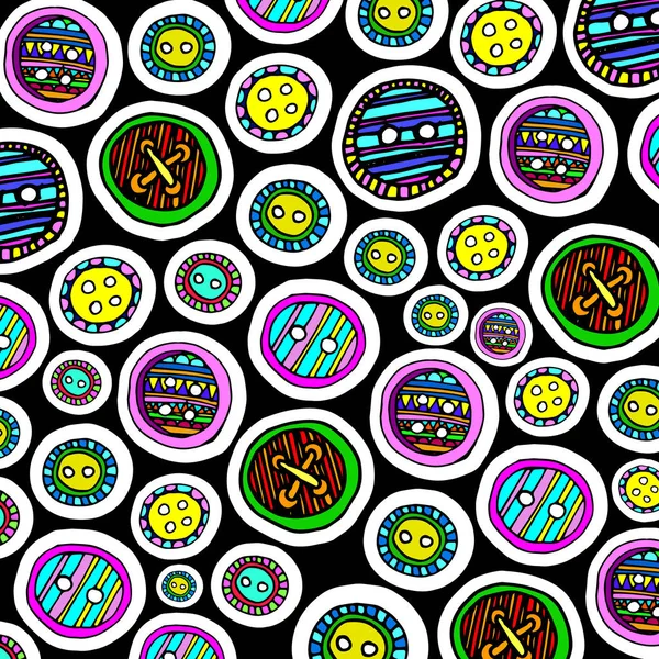 Bouton vectoriel couture vêtements mode textile design coudre objet tailleur coloré — Image vectorielle