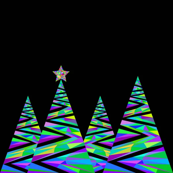 Baum Weihnachten Dekoration Feier Vektor Design Winter Symbol Urlaub — Stockvektor