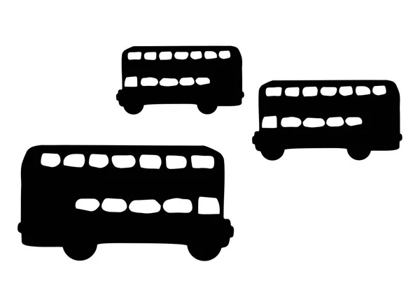 Buss, london, röd, Resor, illustration, transport, vektor — Stock vektor