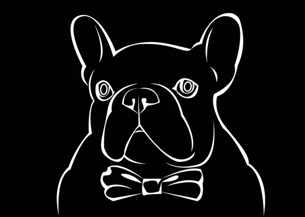 Cão, vetor, raça, fofa, animal de estimação, bulldog, francêsas — Vetor de Stock