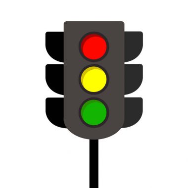 trafik ışığı kırmızı renkler yeşil sarı. makineleri için