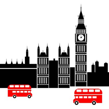 çeşitli yerlerinden Londra vektör çizim