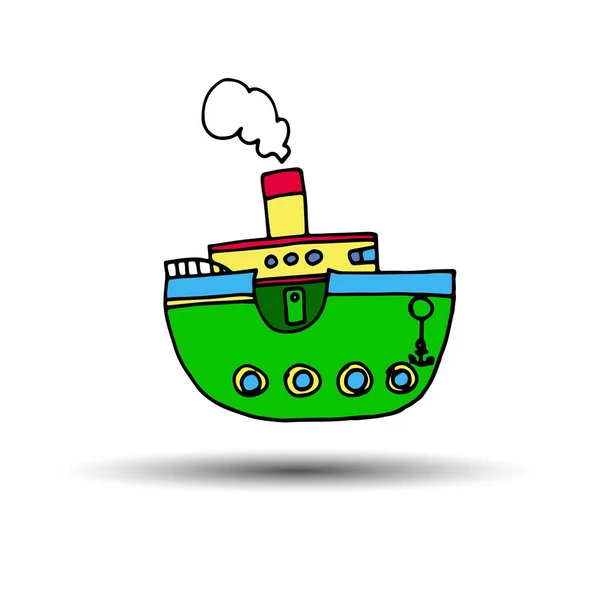 Ikona ocean transportu dla łódź wektor statku morskiego morskie ilustracja morskich podróży żaglówkę — Wektor stockowy
