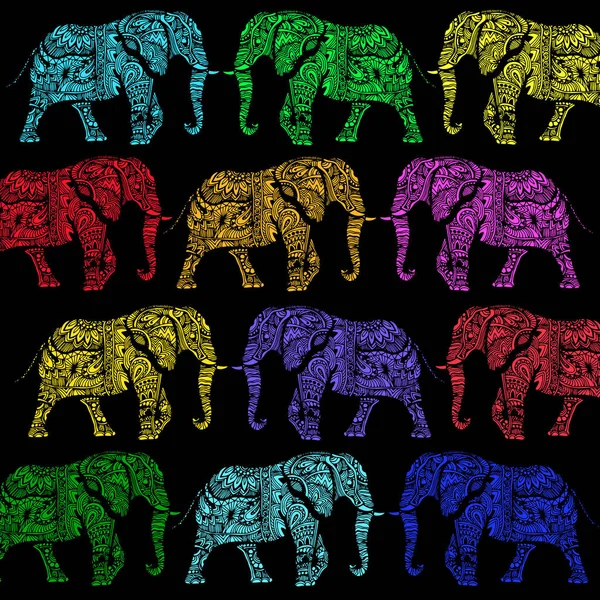 Elefante Ilustración para diseño, patrón, textiles. Usado para ropa de niños, pijamas — Vector de stock