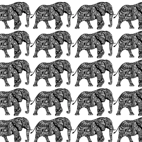 Elephant Illustration för design, mönster, textil. Används för barnkläder, pyjamas — Stock vektor