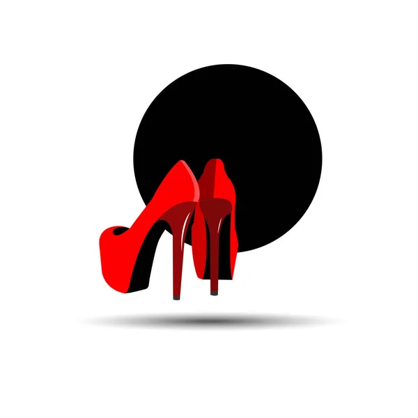 Vektor Mode Illustration Silhouette Skizze Schuhe Design — Stockvektor