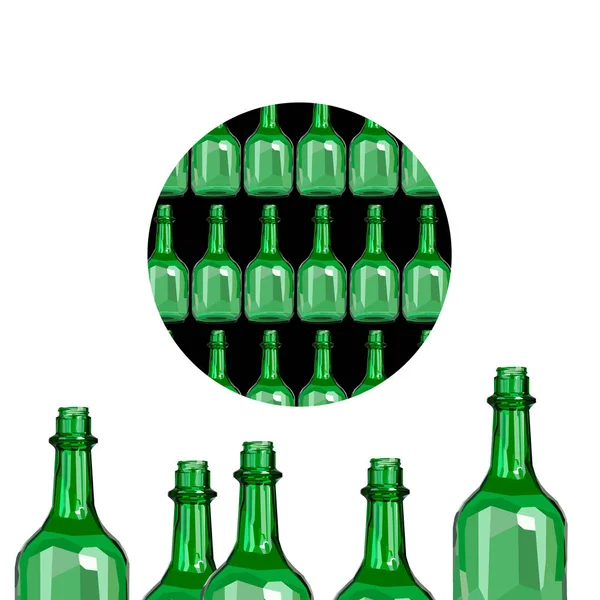 Borospohár design folyékony alkohol üveg Pincészet teljes háttérobjektumot pezsgő — Stock Vector