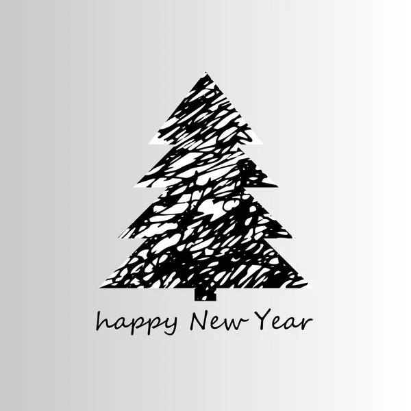 Strom vánoční dekorace oslavy vektorový design zimní symbol dovolená — Stockový vektor