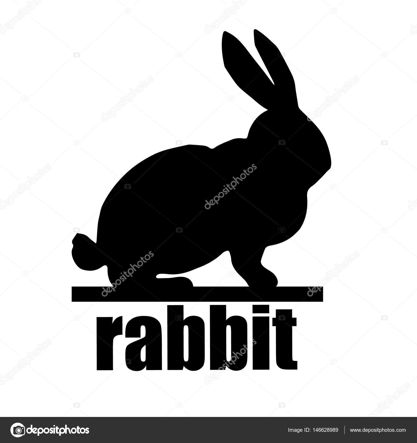 Download White easter rabbit. Easter Bunny. Rabbit silhouette ...