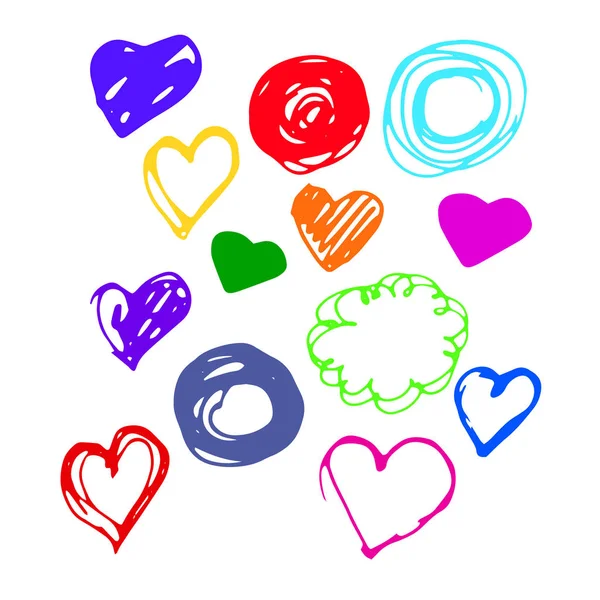 Coeur vecteur rouge jour symbole élément amour icône conception couleur romanti — Image vectorielle