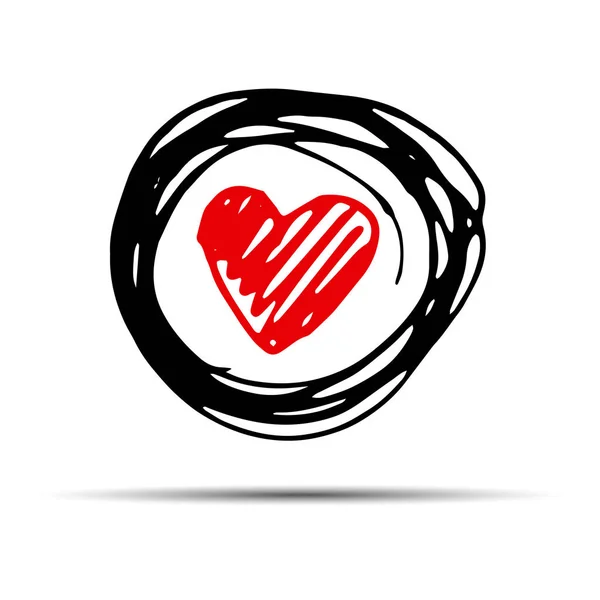 Heart vector red day symbol element love icon design color romanti — Stock Vector