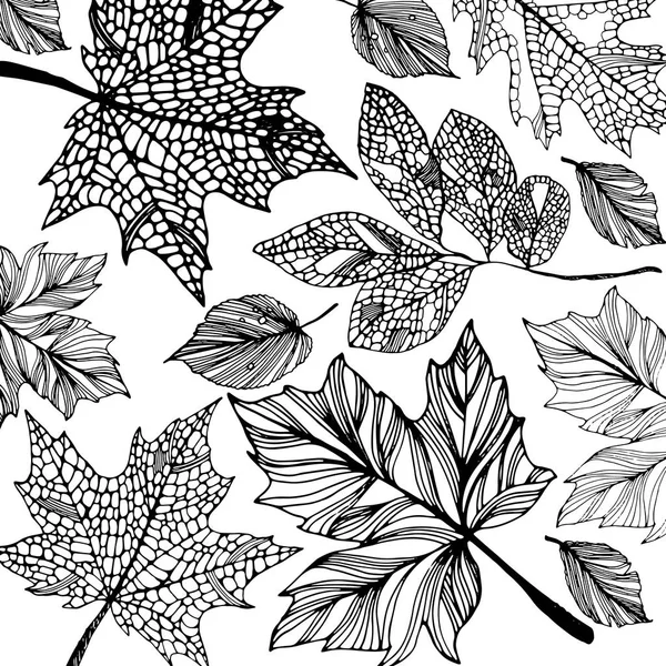 Fond d'automne. Feuilles d'automne illustration. coeur d'automne. la nature. feuilles d'automne brillantes — Image vectorielle