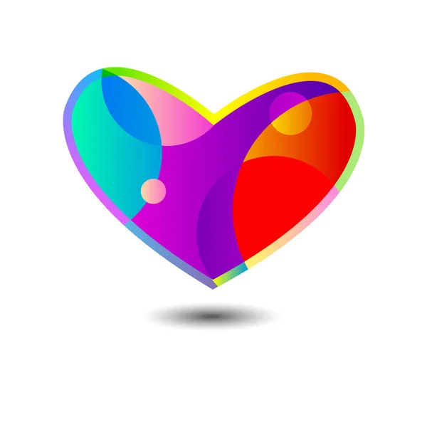 Coeur vecteur amour symbole conception rouge signe icône — Image vectorielle