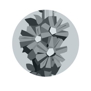 buket vektör bahar organik siluet beyaz desen Eko doğal çiçekler