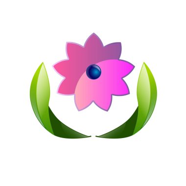 çiçek soyut vektör çiçek simgesi öğesi