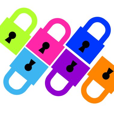 simge açık kapalı vektör renk yeni kilit