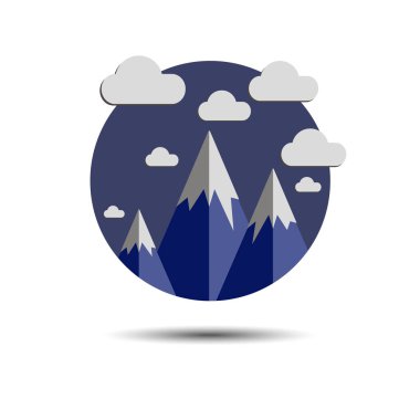 vektör çizim arka plan gökyüzü doğa manzara yaz sezonu dağ