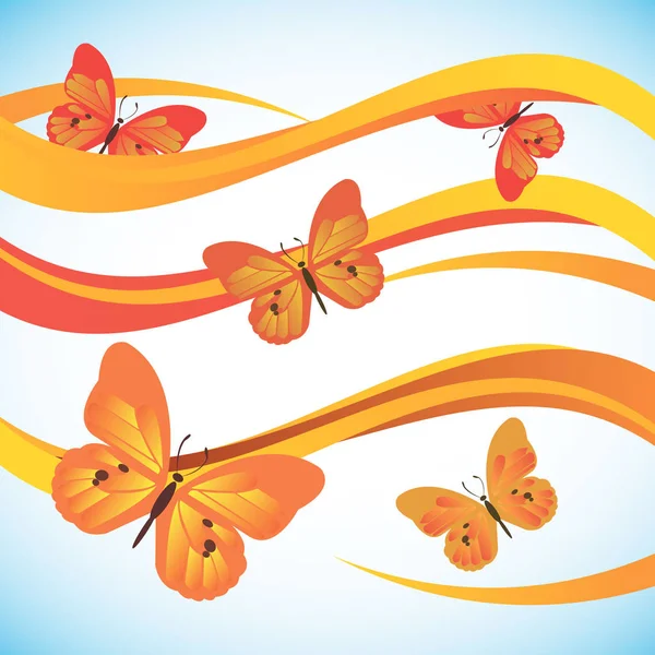 Vecteur papillon insecte art blanc décoratif — Image vectorielle