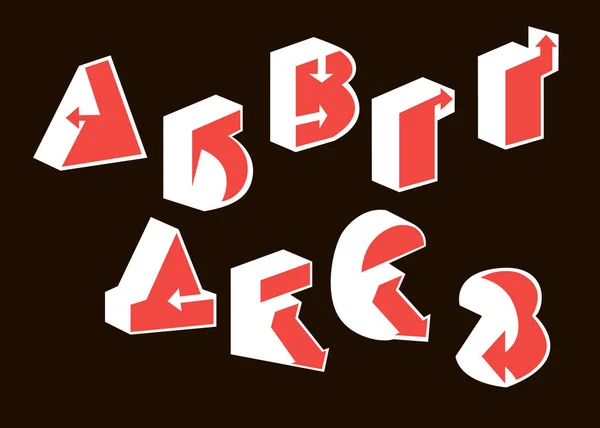 Letra letra alfabeto vetor texto abc —  Vetores de Stock
